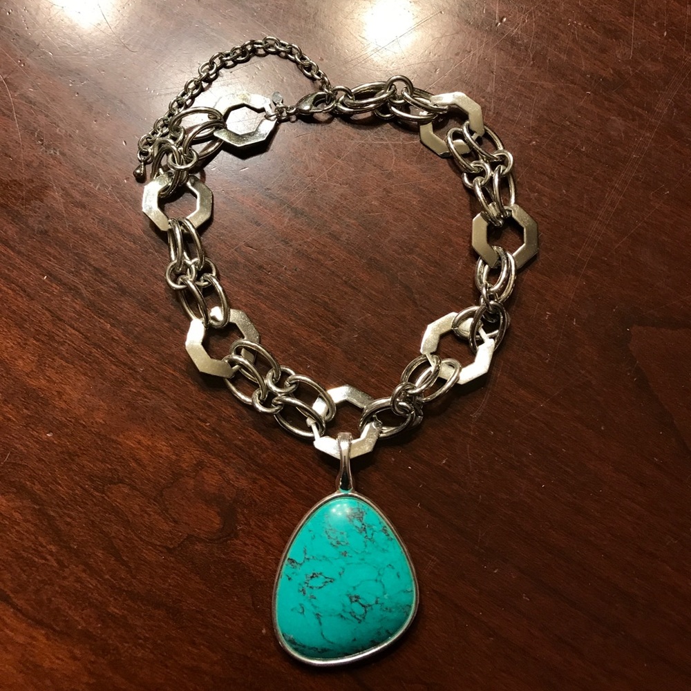 Beautiful Silver and Turquoise Necklace!